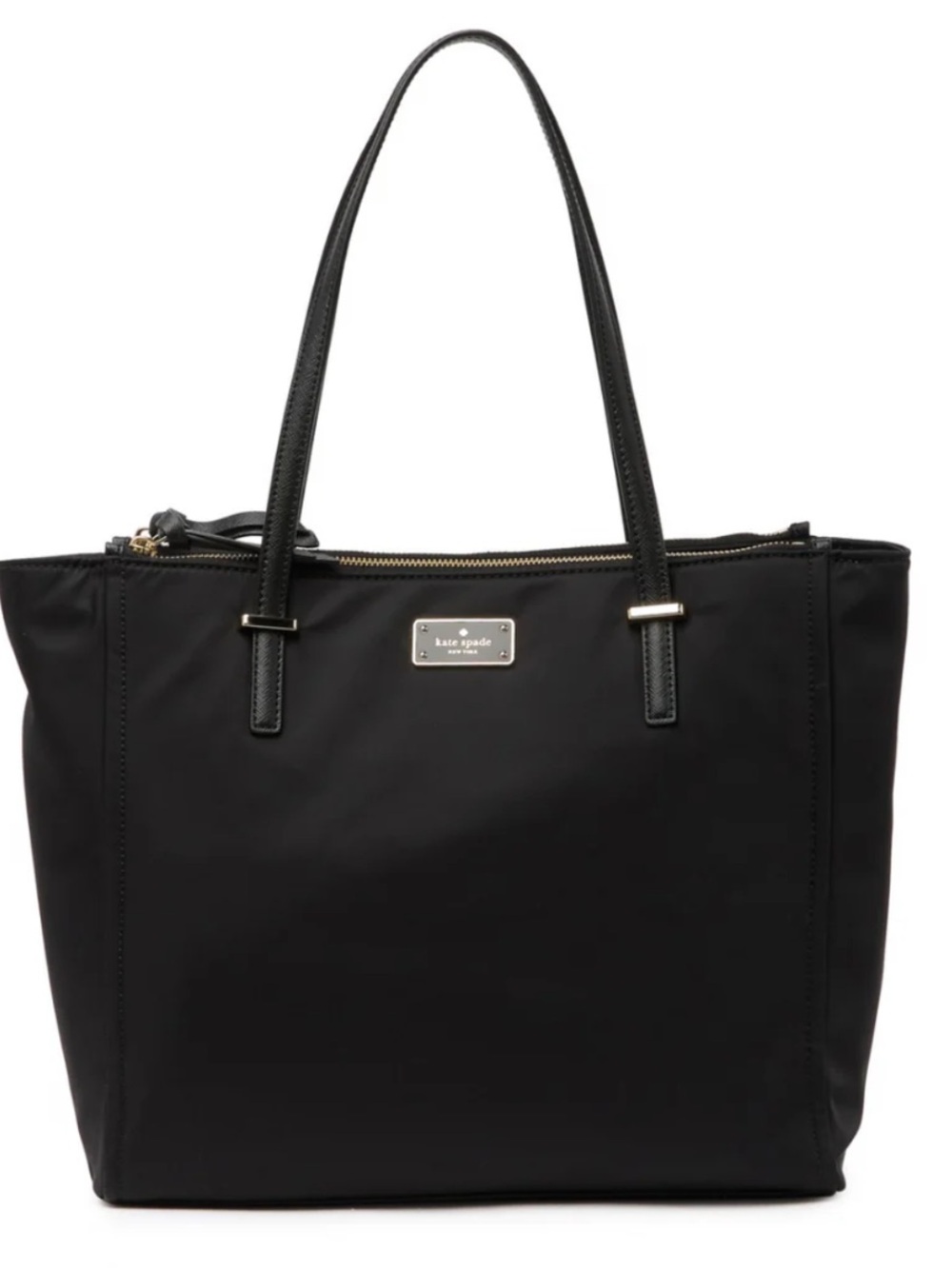 kate spade Black Nylon Tote with Gold Hardware
